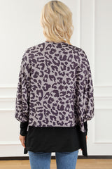 Bishop Sleeveless Black Sweatshirt and Patchwork Leopard
