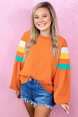 Sweat-shirt raglan à manches color block et coutures apparentes Flamingo
