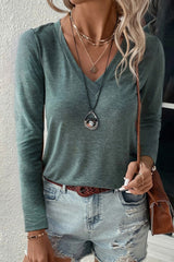 Top y Voc -Color V -Color V -neck Mog