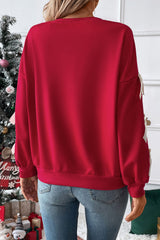 Fluge-red round-neck swallow-sleeves *