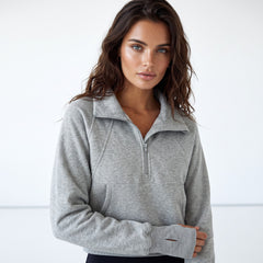 Sudadera gris a manga *