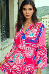 Mini-ruffled mini and puffing sleeves *