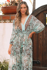 Vestido bohemio largo con estampado floral *