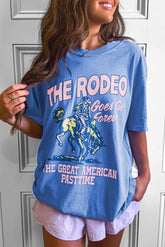 Rodeo Forever Western Bleu Ciel Camiseta Graphics