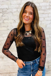 Top with long sleeves black *