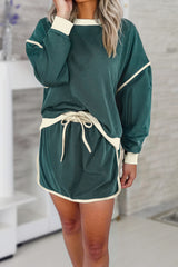 Ensemble pull ample contrasté de couleur Evergreen *-A WOMAN WE LOVE