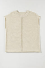 Suéter tricotado con mangas cortas *