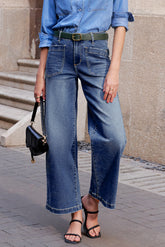 Bluant Mimimalist Patch Pocket Womens Shift Shift Jeans