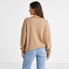 Amplia sudadera térmica gris ahumada