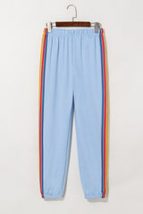 Light blue high -waisted tracksuit *