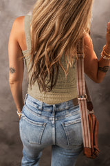 Tank top at Col Carré en jacquard Fleuri *