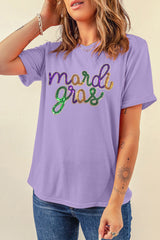 Camiseta gráfica de Gras del martes de lentejuelas de Wisteria