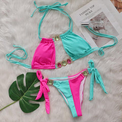 Traje de baño de dos piezas de "joyería"