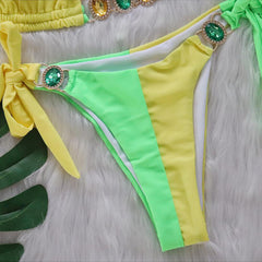 Traje de baño de dos piezas de "joyería"