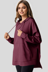 Sudadera con capucha de alto hambre en espía rojo