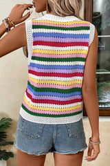 SLIM SLIM with striped knitting eyelets *