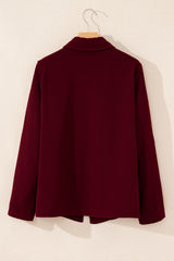 Chaqueta de aleta roja con cremallera y manga en el cuello dahlia