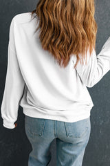 Classic plain beige crew neck sweatshirt