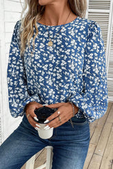 Blouse bleue lanternes-A WOMAN WE LOVE