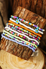 Ensemble de bracelets de cheville en perles multicouches de couleur aléatoire, fleur jaune-A WOMAN WE LOVE