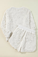 Ensemble de salon ample deux piÚces en polaire léopard texturé gris clair-A WOMAN WE LOVE