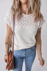 White knitted white sleeve sweater *