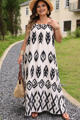 Large black dress with large western prints