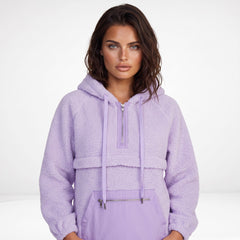 Sudadera con capucha de frutas con bolsillo colado y cordón de apriete liberable