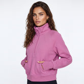 Sudadera con cremallera de espada a cuello *