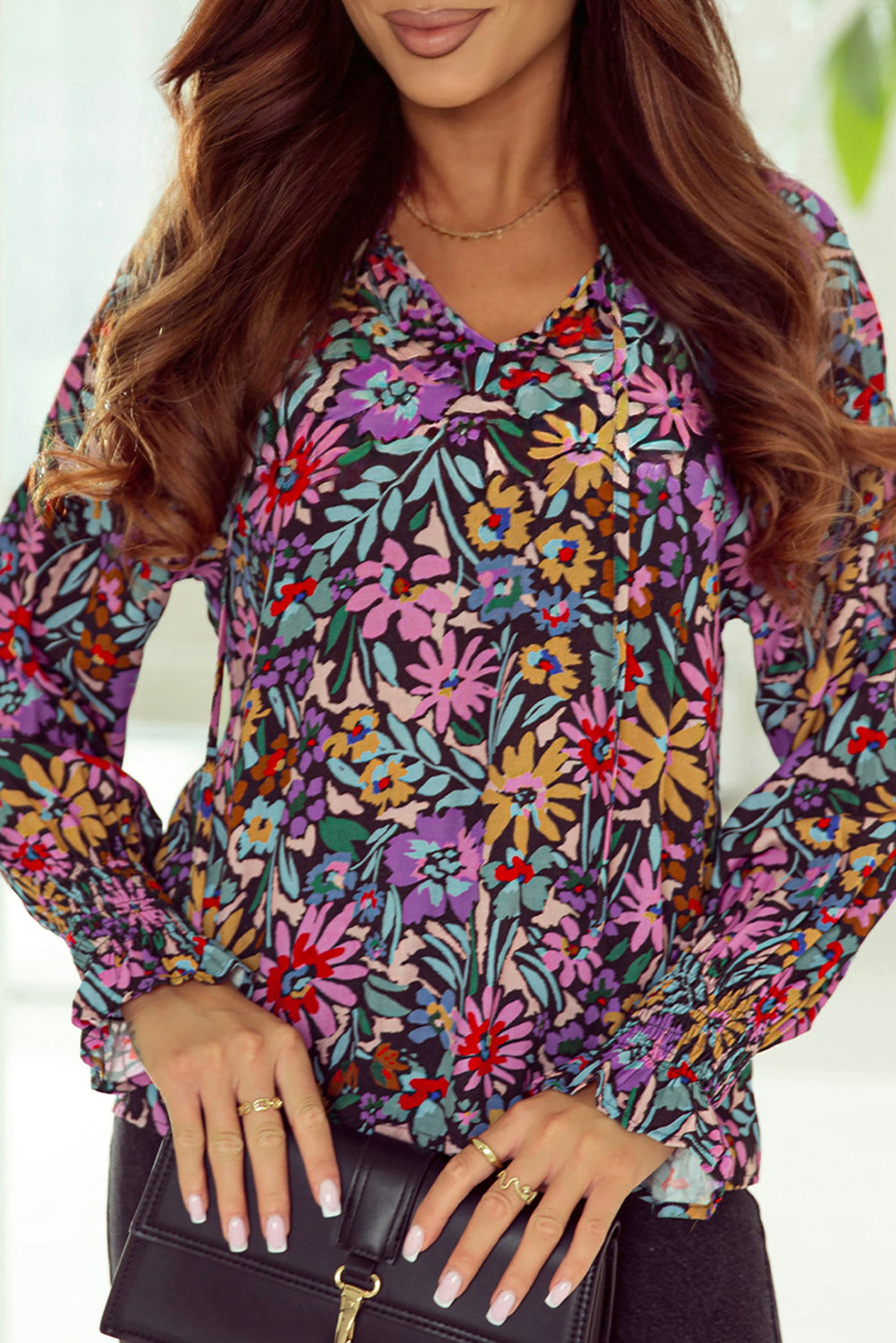 Blouse multicolore à floral-A WOMAN WE LOVE