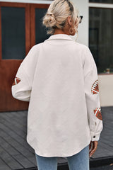 Beige glitter rugby football jacket texture bubble gum