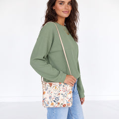 Grass green corduroy oversized sweatshirt