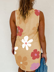 Flower print tank top dress *