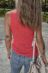 Suéter de corte delgado -collar con collar en el texto tejido *