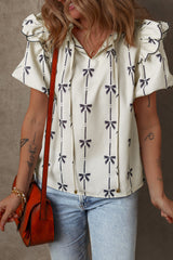 Chemisier beige à col en V cranté *-A WOMAN WE LOVE