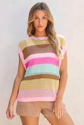 Pull t-shirt loose cut with short sleeves and pink scratches