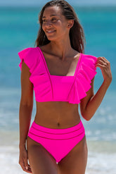 2 -room ruffle bikini swimsuit *