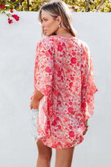 Chemisier style kimono rose à col en V *-A WOMAN WE LOVE