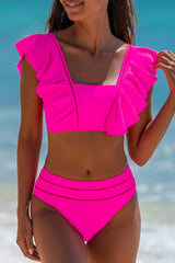 2 -room ruffle bikini swimsuit *