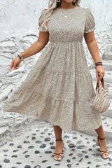 Large short flared dressing dress *