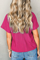 Haut rose vif texturé grande taille *