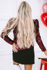 Haut Bordeaux à Sequins and collar collar *