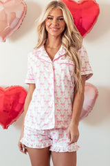 Ensemble pyjama rose imprimé nœud papillon *-A WOMAN WE LOVE