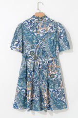 Vestido bohemio con estampado de cachemira de flores*