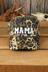 Casquette de baseball léopard brodée Leopard MAMA-A WOMAN WE LOVE