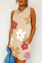 Flower print tank top dress *