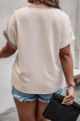 haut Patchwork géométrique à contraste grande taille *