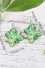 Boucles d'oreilles pendantes en forme de trèfle peint vert clair Saint-Patrick-A WOMAN WE LOVE