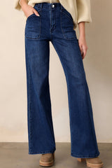 Jean droit coupe droite taille mi-haute Daily Fashion