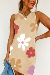 Flower print tank top dress *